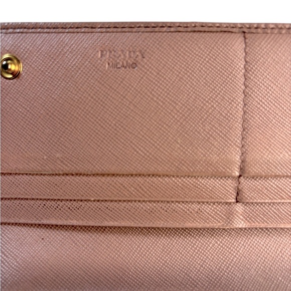 Prada Saffiano Leather Continental Wallet – Mauve - Picture 14 of 15